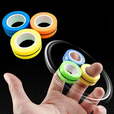 China Anti-worry Factory Price Anti Stress Finger Spinner Ring Toys Magnetic Rings for sale