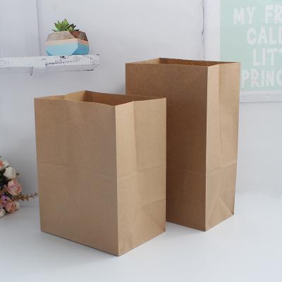 China Brown Food Grade Packaging Paper Bag Recyclable Shopping Paper Bags Customized Printing for sale