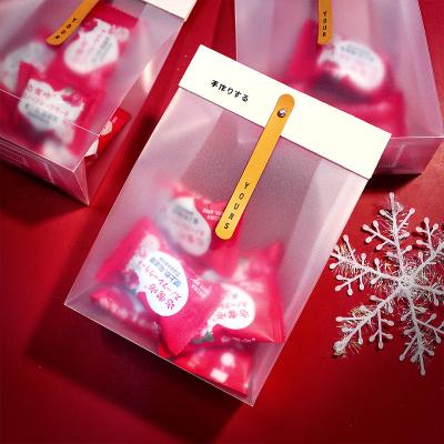 China Disposable Customize Design Logo Wooden Bag Candy Chocolate Cake Pastry And Christmas Plastic Gift Wrapping For Kids for sale