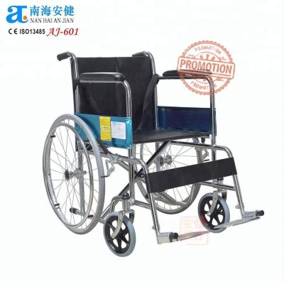 China AJ-601 Steel Disabled 809 Steel Foldable Economic Cheapest Wheelchair For Handicapped for sale