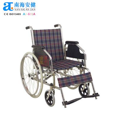 China AJ-601A duel mobility steel cross heavy duty tarea pesada steel wheelchair for adult for sale