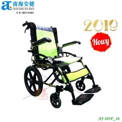 China AJ-103F_16 Aluminum Active Transport And Base Ultralight Weight Aluminum Wheelchair for sale