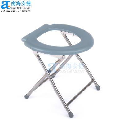 China AJ-709B SS Female Toilet/Treatment Travel Potty Toilet Commode Chair For Woman Lady Easy Folding Easy For Trolley for sale