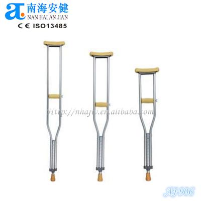 China Cheap Health Care AJ-906 Cane Walking Stick Axillary Crutches Aluminum Gray Color Supplies for sale