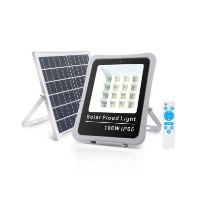 China Garden Solar Panels Flood Light Street Light Led With 100w Solar Battery Solar Flood Light for sale