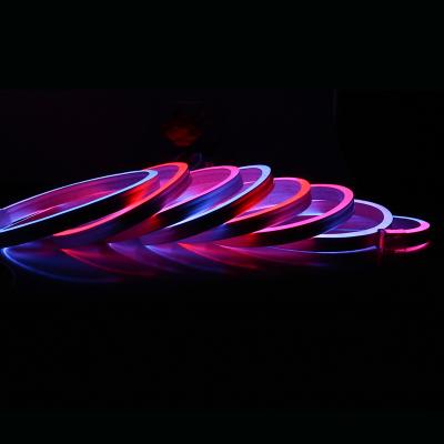 China Theme Park Small Neon Strip Lights For Bedroom 10x20mm IP68 SMD5050 RGB Pixel WS2811 SPI DMX Waterproof Program LED Flex Strip Rope Tube for sale