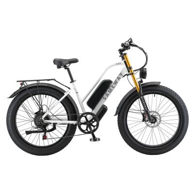 China Aluminum alloy factory direct sale SAMEWAY S400 1000W motor E-bikes 17.5AH lithium battery electric bicycle tire for sale