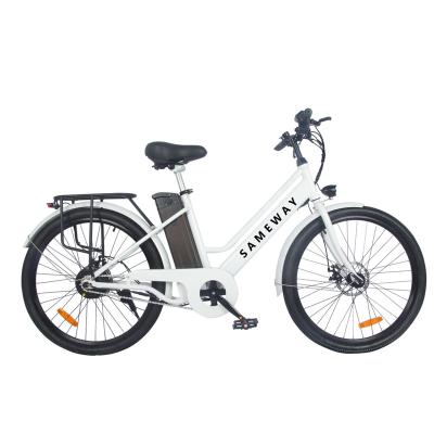 China Steel bicycle sameway leisure electric wind bicycle electric removable battery swapping electric bicycle for sale