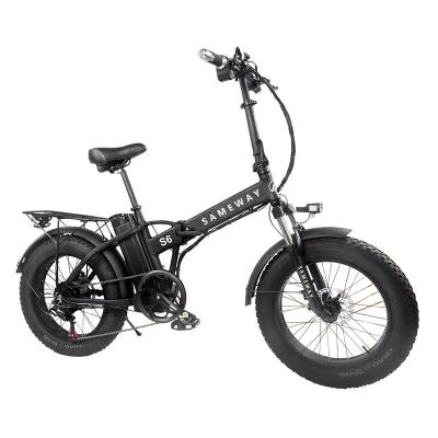 China High Quality Aluminum Alloy S6 20x4.0 Inch Fat Folding E-Bike SAMEWAY 500W Motor 13AH Lithium Battery Electric Bike for sale