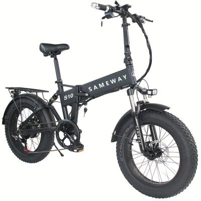 China SAMEWAY S10 500W Aluminum Alloy Motor 13AH Lithium Battery Electric Bike 20x4.0 Inch Tire Folding E-Bike Fat for sale