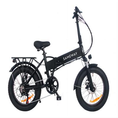 China Aluminum Alloy SAMEWAY S-F7 500W Electric Bicycle SAMEWAY 20x3 Motor 15AH Lithium Battery Fat Tire Folding Electric Bicycle for sale