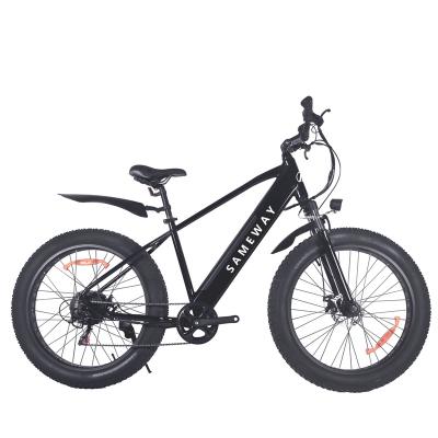 China SAMEWAY 26 inch aluminum alloy 500W mountain lithium electric bicycle moped fat tire scooter for sale