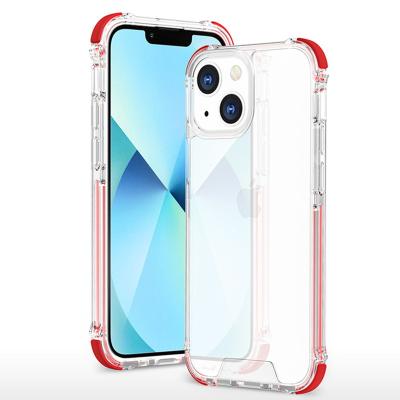 China Shockproof Colorful Soft Rubber Band TPU Hybrid Shockproof Phone Case For iPhone 13 12 Pro 11 Max Acrylic Smooth Clear Case for sale