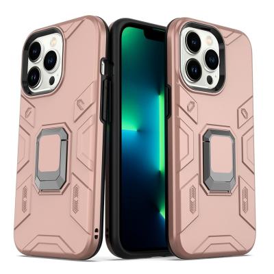 China Shockproof Kickstand Back Cover Cases For iPhone 13 Pro 12 11 360 Heavy Duty Full Bracket Cell Phone Shockproof Bags for sale