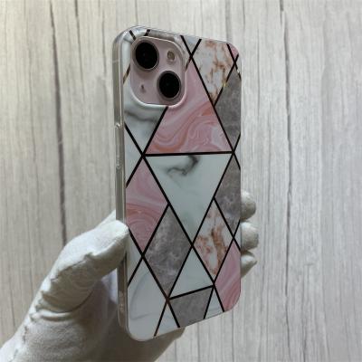 China Mobile Phone Drop Geometry Back Cover Hard Unique Marble Protector Shockproof Proof For Huawei p50 pro/Y8P/Y8S/Y6P IMD Stylish Phone Case for sale