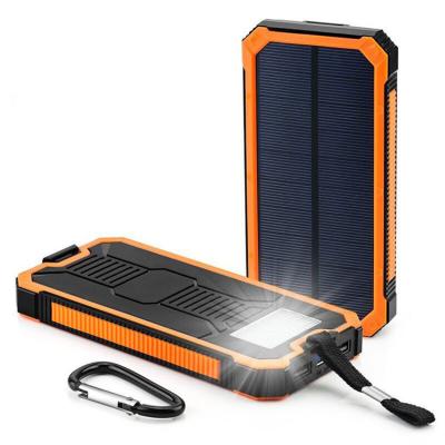 China High Capacity Solar Cell Power Bank 10000mah Solar Power Bank Hydraulic Powered Mobile Charger for sale