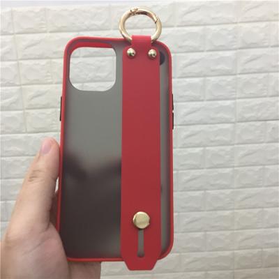 China Eco-friendly smoke matte wrist hand strap kickstand back cover case for Itel vision 1/plus/a36/a33/a14 for sale