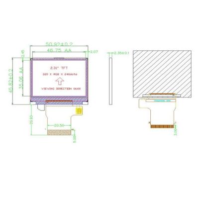 China China Wholesale Normally Black Screen Display Mode Touch Transmissive LCD Module Panel 50.92(W)x45.82(H)x2.35(T) for sale