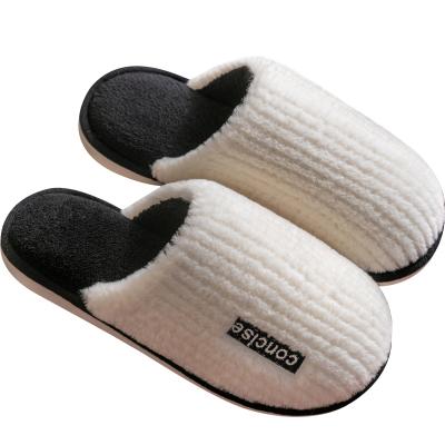 China New fashion trend ladies cotton slippers winter non-slip household plush cotton indoor warm shoes for sale