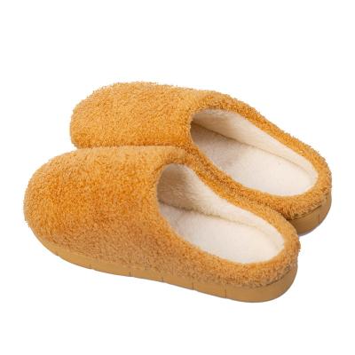 China Fashion trend women's plush cotton slippers with non-slip thick-soled indoor home couple cotton slippers for sale