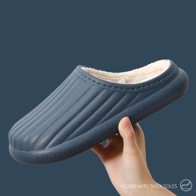 China Fashion Trend Eva Indoor Outdoor Plush Warm Waterproof Slipper Soled Cotton Thick Non-slip Slippers for sale