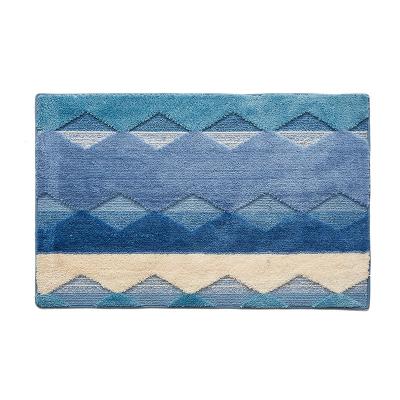 China Bath Mat High And Low Plush Washable Non-Slip Bathtub Door Mat Bedroom Absorbent Mat for sale