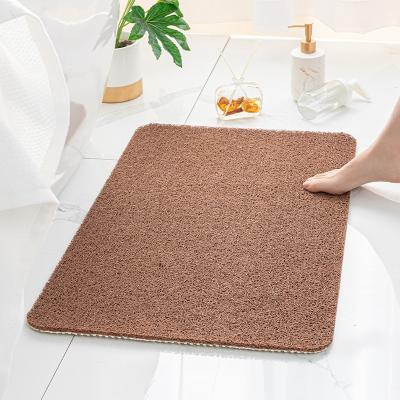 China Bathroom Mat Shower Room Bath Foot Mat Wire Ring Toilet Floor Non-slip Waterproof Mat Washable for sale