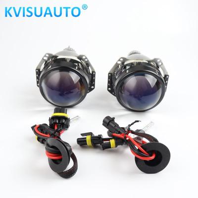 China PMMA+ABS+Aluminum CQL Kvisuauto 3inch H1 H7 H11 Blue Coating HLA G5 HID Bi Xenon Headlamp for sale