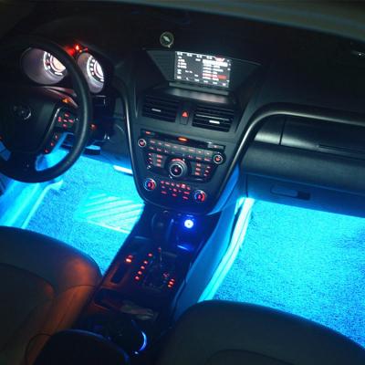 China Car Interior Ambient Light Car CQL Kvisuauto 4 Pieces Foot Atmosphere LED Light Blue Purple Pink Yellow Red White Green Auto Light CQL Kvisuauto for sale