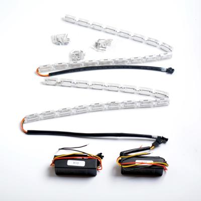 China 54.5cm Kvisuauto 12v diamond flexible crystal dual colors led daytime running light for BENZ Diamond crystal led drl for sale