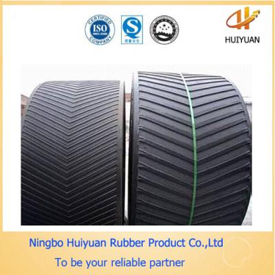 China China Patterned (chevron) V Rubber Conveyor Belt (chevron height 6-25mm) for sale