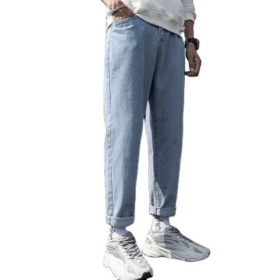 China 2021 Sustainable High Quality Custom Made Casual Stacked Polyester Jeans Plus Size Mens Jeans for sale