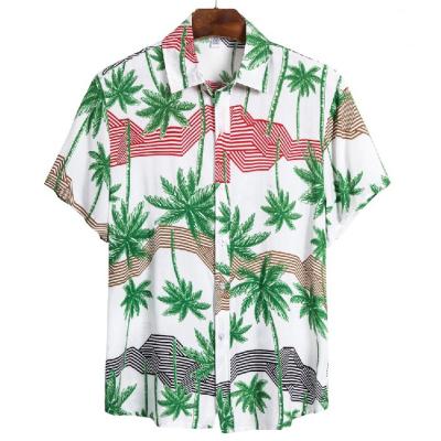 China 2021 Summer Hot Selling Custom Hawaii Men's Plus Size Beach Shirt for sale