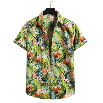 China Custom Shirt Hawaiian Shirts Summer Design Polyester Beach Beach Shirt New for sale