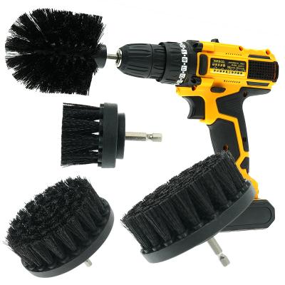 China Household Auto and Boat BBQ Grill Cleaning Ultra Stiff Drill Powered Cleaning Brushes 4 Pieces Kit Replaces Brush Drill for sale