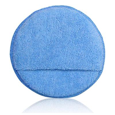 China Car Cleaning Easily Micro-fiber Wax Applicator Soft Pads With Finger Pockets Wax Applicator For Cars Wax Applicator Foam Sponge for sale