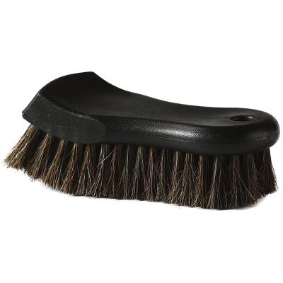 China Car Cleaning Brushes For Interior Horse Leather Premium Hair Brush Interior Detailing Cleaning Brush for sale