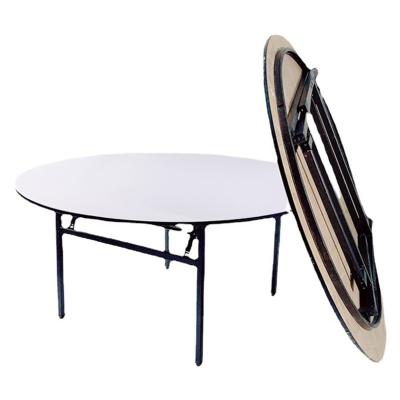 China High Quality Round Plywood Folding Table Wedding Tables Hotel Restaurant Plywood Folding Tables For Banquet Event for sale