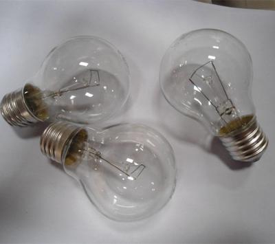 China Indoor Lighting Traditional Clear Incandescent Lamp A60 A55 E27 B22 25w 40w 60w 75w 100w for sale