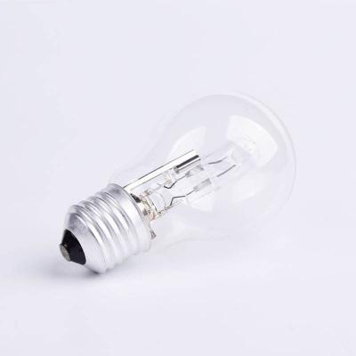 China Widely Used A60 28W 42W 53W 220V 2700K Clear Globe Halogen Light Bulb for sale