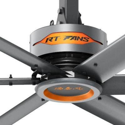 China Advertising company RTFANS PMSM direct drive 24ft 7.3m giant industrial hvls ceiling fans for sale