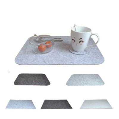 China Viable Wholesale Felt Protective Place Mats / Dishes Table Coaster Mat for sale