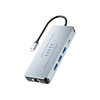 China Computer TYPE C Ethernet USB Fast Charging Adapter 3.1 3.0 5Gbps Network Hub 5 in 1 USB Docking Station Laptop USB HUB TYPE C for sale