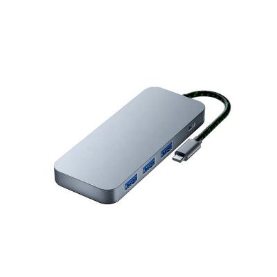 China Custom Computer USB C C Hub Adapter 3.0 7 In 1 Type Hub Adapter Laptop Dock SD TF Card Usb Docking Station VS for sale