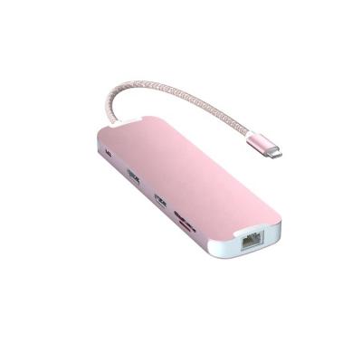 China TYPE C HUB Manufacturer Computer PD charing 10 in 1 type c hub USB C HUB HDTV HDTV Laptop Adapter Gigabit Ethernet TF SD Card for sale