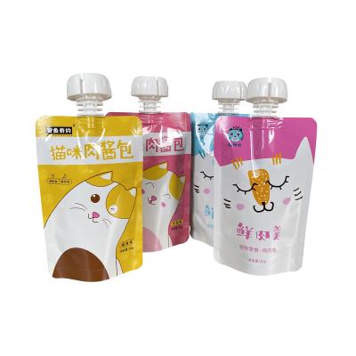 China Factory Customized Baby Food Spout Complementary Pouch Moisture Proof With Spout Baby Food Fruit Puree Bag Packaging Bag For Jelly Juice for sale