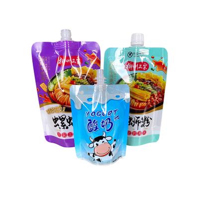 China Moisture Proof Liquid Spout Juice Drink Bags Custom Capacity Plastic Food Packaging Bags for sale