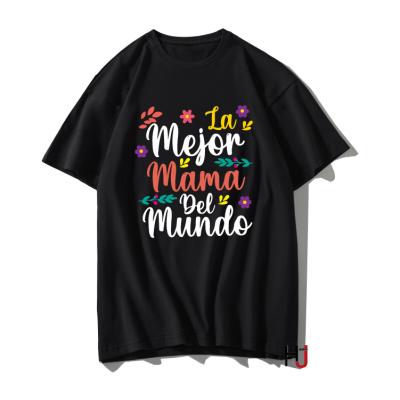 China Mother's Day Gift Shirts La mejor madre del mundo de la anti-pilling Graphic Tees Women Clothing Tops Cotton T-shirts for sale