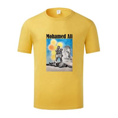 China Muhammad Ali The Greatest Boxer Printed Men's T-shirt Breathable 100% Cotton Cool Male T-Shirts Round Collar Tees Short Sleeve Tops for sale