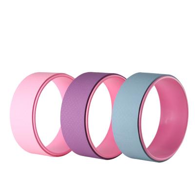 China Home Use High Quality Auto Owned Brand Fitness Device Adult PU Environmental Yoga Wheel for sale